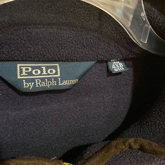 Polo Ralph Lauren Fleece Zip Up Jacket Sz 4XB Big.